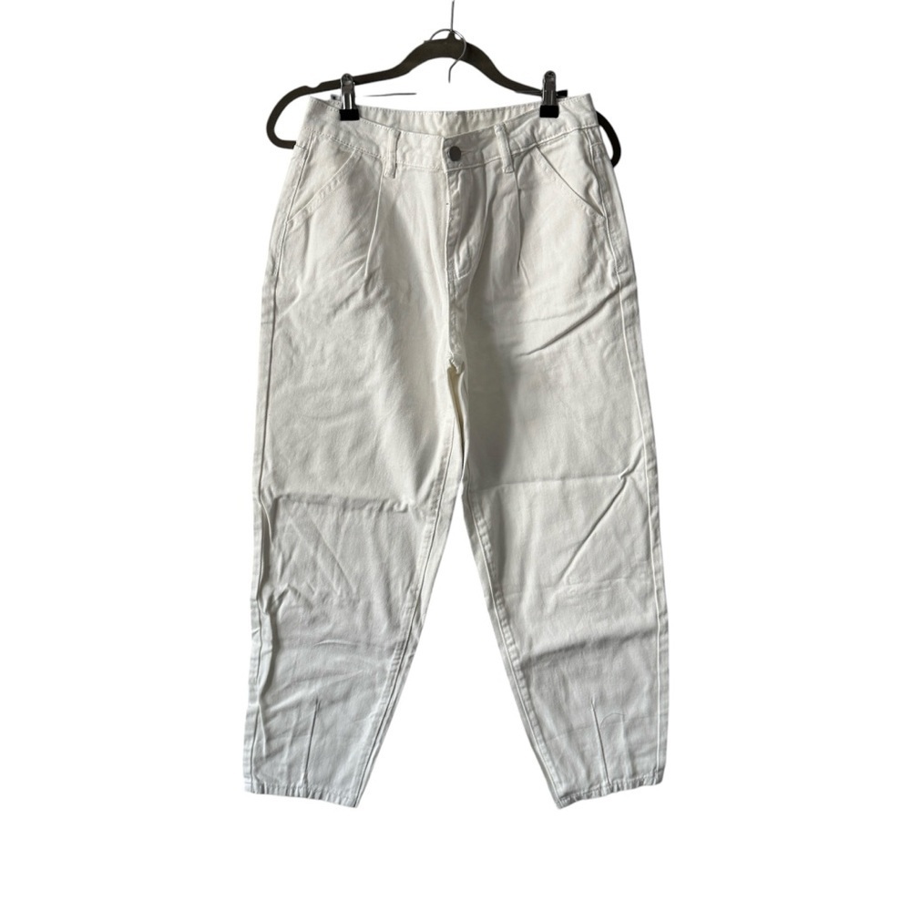 Astylish | NWOT Classic High Waist Baggy Slouchy Boyfriend Jeans in White Size 4 - Picture 5 of 11